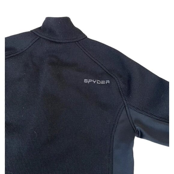 Spyder Men's Sz S Outbound 1/2 Zip Black Pullover Sweater Jacket 1299048 - Picture 8 of 9